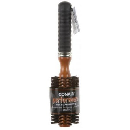 Scunci 90061Z Performers 100 Percent Boar Bristle Medium Full Round Brush - Pack of 3