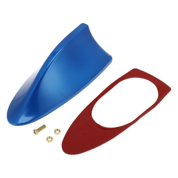Unique Bargains 1 Pc Car Shark Fin Antenna Cover Truck ABS Roof Mount Antenna Decoration Only Blue