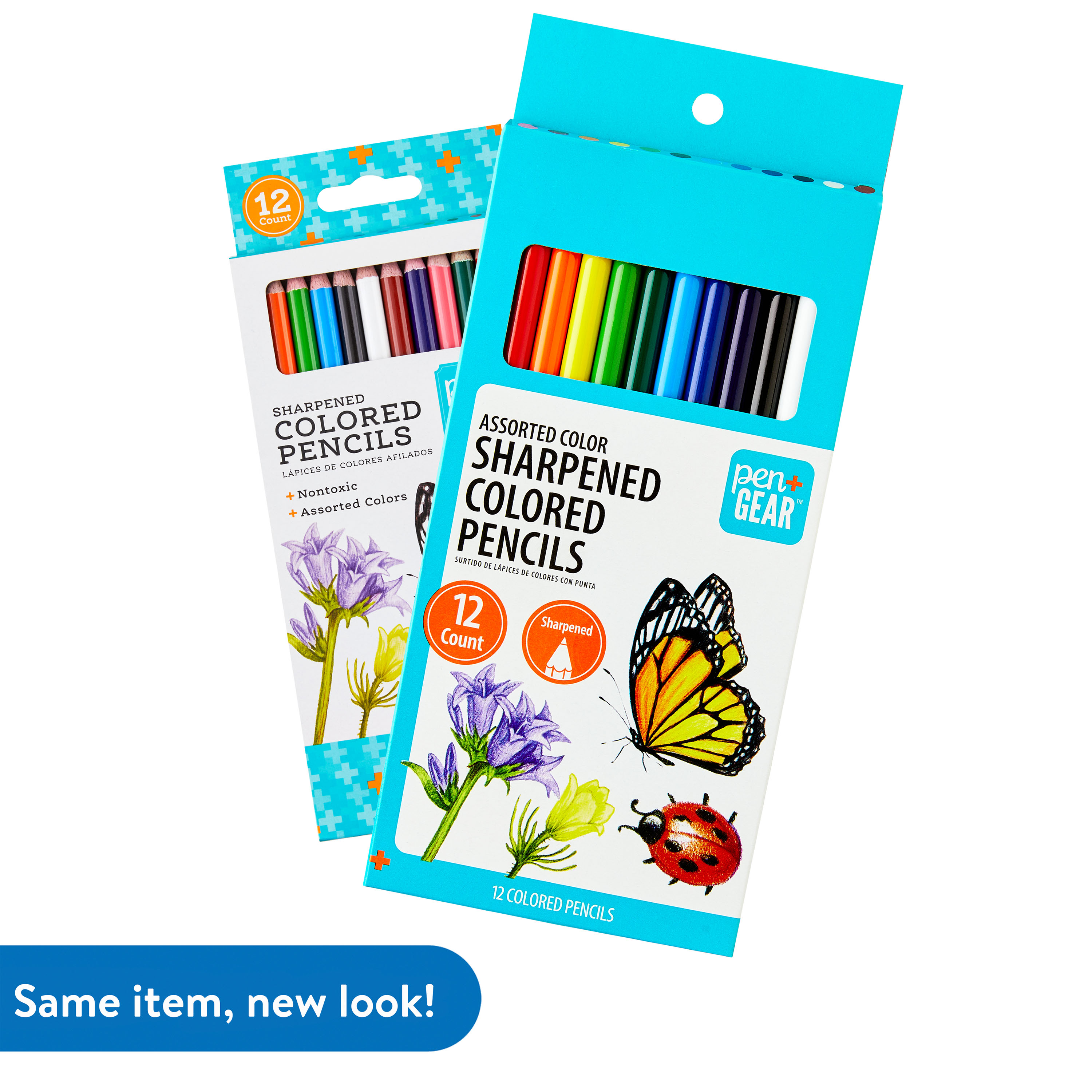 (4 pack) Pen+Gear Sharpened Colored Pencils, Assorted Colors, 12 Count