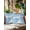 Blue, White, Cyan, variant on Outdoor Pillows Waterproof, Blue Palm Leaves Throw Pillows with Inserts Included, Summer Botanical Tropical Plants Indoor Outdoor Decorative Lumbar Pillow for Bed/Couch/Patio 16"x16", 2Pcs