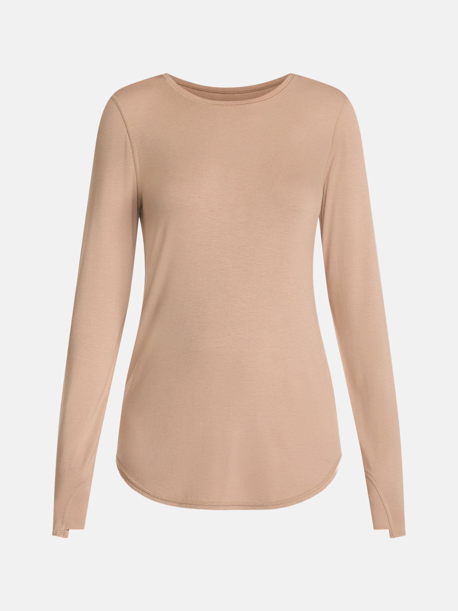 ClimateRight by Cuddl Duds Women’s Mild Essential Base Layer Livaeco Jersey Long Sleeve Crewneck Thermal Top, Sizes XS-4X