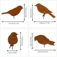 thumbnail image 2 of Pájaros oxidados con tornillos, silueta de pájaros para jardín, decoración de metal oxidado, arte para jardín, pájaros de metal, adornos para pájaros, patio, paisaje, 4 piezas, 2 of 7