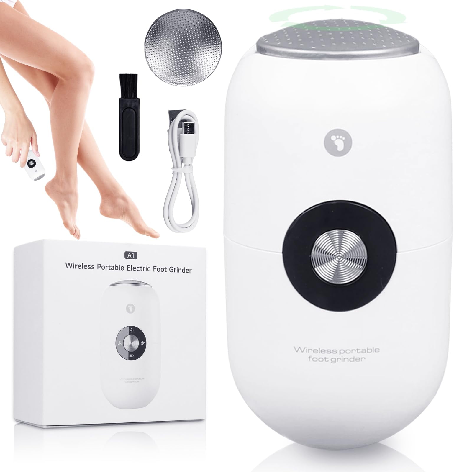 Waterproof Callous Removers For Feet Electric Foot Callus Remover Kit Callus Removal Wolady Electric Foot File Foot Care Rechargeable Pedicure File Remove Calluses For Dead Hard Cracked Dry Skin