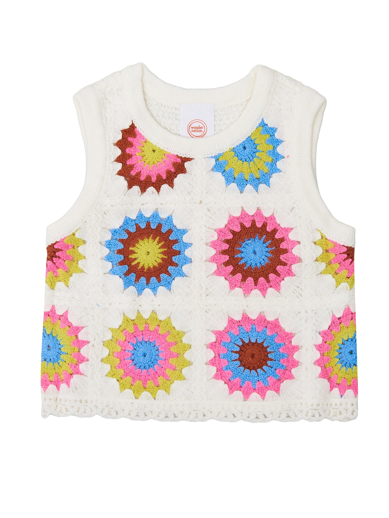 Wonder Nation Toddler Girl Crochet Tank and Short Set, Sizes 12M-5T
