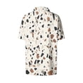 thumbnail image 6 of Xdegoge Button Down Shirts for Women Collared V Neck Short Sleeve Vintage Retro Workwear Loose Fit Abstract Striped Print Lightweight Flowy Soft Breathable Spring Summer Tops, 6 of 7