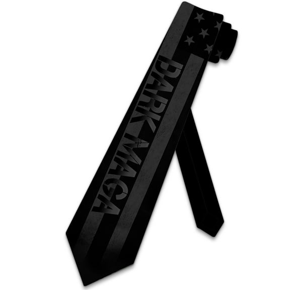 MAGA Ties Mens Dark Patriotic Necktie USA Flag Tie for Men by Three Rooker