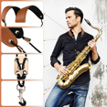 thumbnail image 1 of 3 Pcs Saxophone Sangle Réglable Longueur Clarinette Bande de Cou pour / Ténor / Saxophone Soprano, 1 of 7