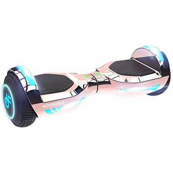 HoverFly Glide Hoverboard Self Balancing Scooter with Bluetooth Speaker, UL2272 Certified, 65.52Wh Lithium-Ion Battery, LED 6.5 inch Wheels, Dual 200W Motor up to 10km/h(Rosegold)