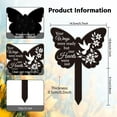 thumbnail image 3 of Butterfly Shaped Hummingbird Flowers Garden Stake Memorial Remembrance Plaque Stake for Cemetery Acrylic Grave Stake Waterproof Sympathy Garden Stake for Yard Grave Cemetery, 3 of 9