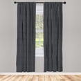 thumbnail image 3 of Pinstripe Window Curtains, Monochrome Black and White Design White Thin Uneven Lines on Dark Backdrop, Lightweight Decorative Panels Set of 2 with Rod Pocket, 56" x 95", Black White, by Ambesonne, 3 of 5