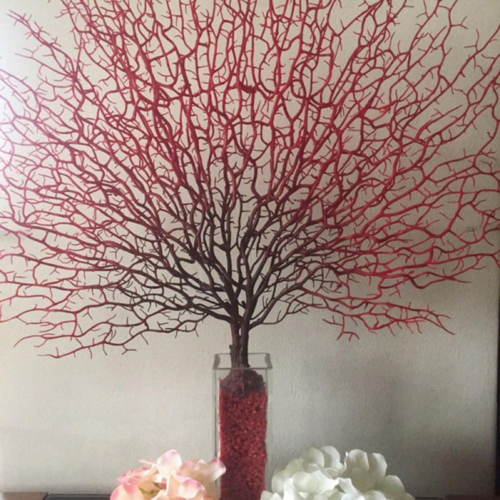 Branch Sea Tree Coral Figurine Statue, 20 Coral Figurine Sculpture Sea  Coral Piece Decorative Reef Ornament Craft for Office Home Decor, White 