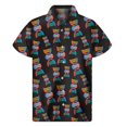 thumbnail image 3 of Camisas hawaianas con hélice de ADN impresas en 3D creativas para hombre, camisetas de moda de verano de manga corta con personalidad, camisa de playa, blusa con solapa, 3 of 4