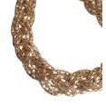 thumbnail image 3 of Chunky Thick Gold Tone Braided Chain Mail Link Adjustable Choker Collar Necklace Womens Adult, 3 of 5