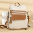 thumbnail image 1 of TopLLC Backpack Lightweight Backpack For School, Classic Basic Water Casual Daypack For Travel Fashion Large Capacity Retro Contrast Soft Leather Travel Bag fashion backpack, 1 of 7