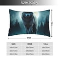 thumbnail image 2 of Pofeuu Wolf Print Polyester Microfiber Plush Pillowcases, Super Soft and Cozy Pillow Case Covers with Envelop Closure（Pillow core not included）-14"x20", 2 of 6