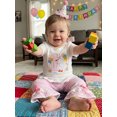 thumbnail image 4 of BemeyourBBs Baby Girl 1st First Birthday Outfit 1 Years Old Birthday Summer Clothes Number Goose Embroidery Short Sleeve T-shirt Plaid Flared Pants Set Toddler Girls Summer Goose Outfit, 4 of 9