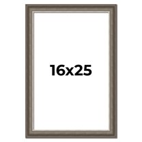 16x25 Frame Brown Solid Wood Picture Frame | 1.75 Inch Moulding Width | Austin Frame Complete with