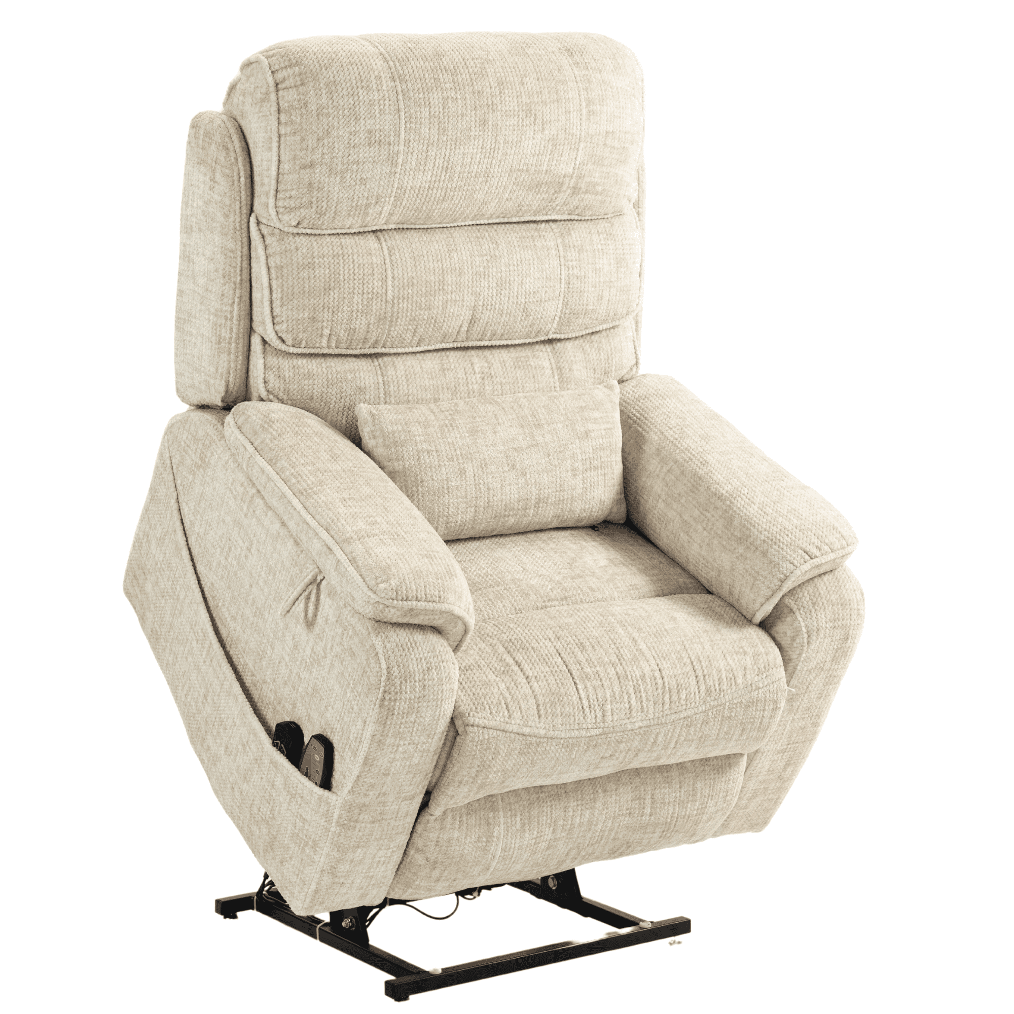 JUUXO Power Lift Lay Flat Recliner with Wireless Charger, Cup Holder - Dual Motor Lift Chair for Big Tall