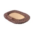 thumbnail image 2 of DII Border Cushion Quilted Brown Oval Small, 2 of 11