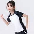 thumbnail image 6 of GYRATEDREAM Girls Athletic Shirts Short Sleeve Active T-Shirts Dry Fit Sports Workout Shirts for Kids Teens , 4-5 Years, 6 of 7