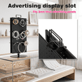 thumbnail image 4 of Ztysn Desktop 360 Rotating Jewelry Metal Pegboard Panel Display Stand,Double Sided Earring Necklace Card Spinner Storage Rack Holder for Vendors,Black, 4 of 7