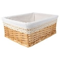 thumbnail image 2 of Multipurpose Wicker Storage Basket with Removable Washable Liner for Bedroom Bathroom Office, 2 of 7