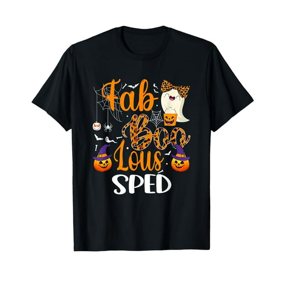 Fab Boo Lous SPED Team Teacher Spooky Season Halloween T-Shirt