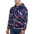 thumbnail image 2 of Hoodies for Men - Red White Blue colorful fire 1 Long Sleeve Comfrt Men'S Fashion Hoodies & Sweatshirts, Sweatshirts for Men Hoodies Pullover Clothing Clothes with Pouch, 2 of 7