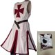 thumbnail image 3 of Túnica de caballero templario medieval cruzado para hombre, disfraz de Halloween renacentista, capa de guerrero de la peste negra, top de cosplay S-3XL, 3 of 5