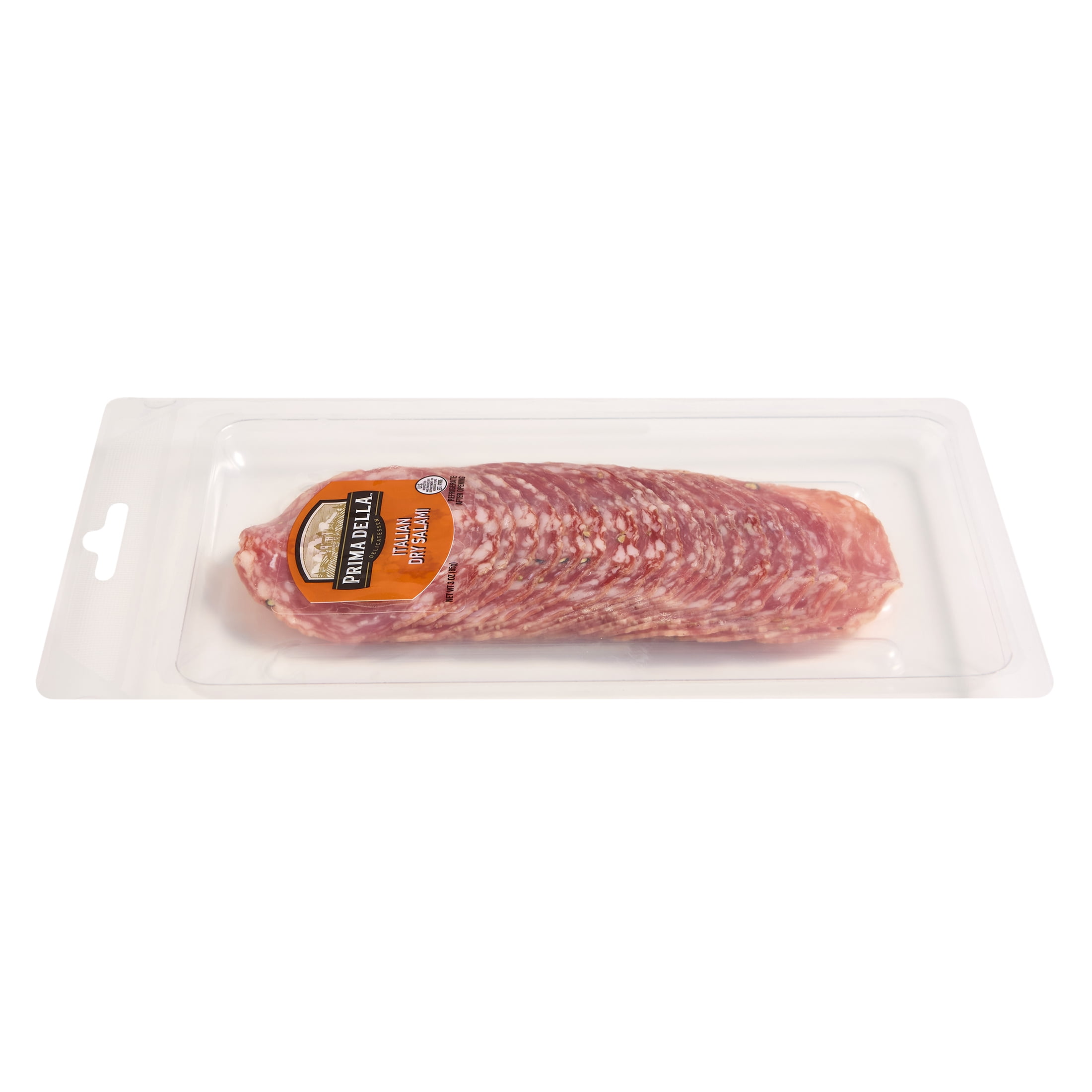 Prima Della Sliced Italian Dry Salami Ready to Eat Sliced Charcuterie, 3 oz Plastic Tray