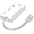 thumbnail image 3 of Cable adaptador HDMI a VGA DVI HDMI con audio de 3,5 mm, 3 en 1, para portátil HDMI, computadora, etc., para conectarse simultáneamente. Rojo Verde 2035661-1, 3 of 8