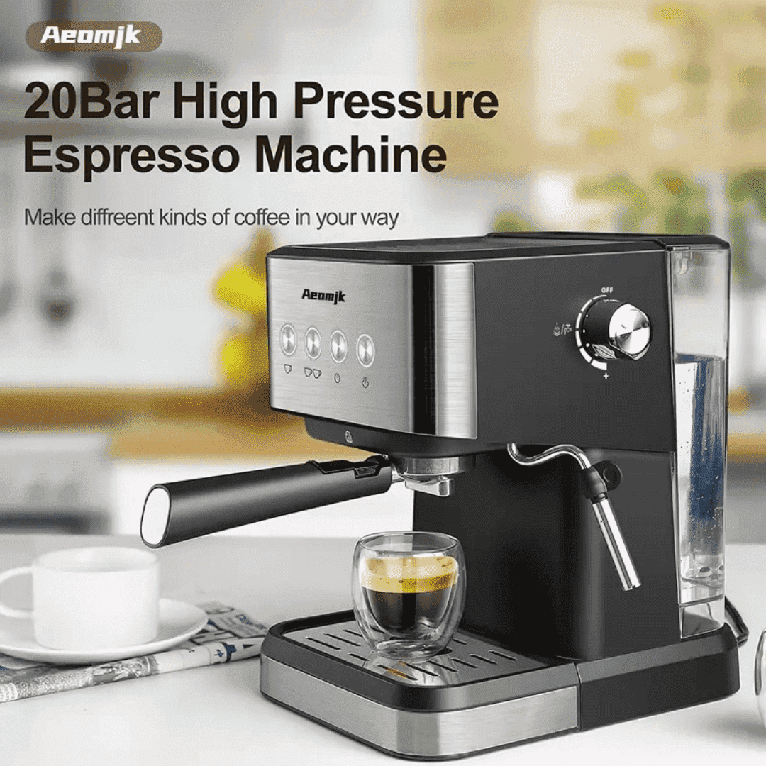 AEOMJK Semi-Automatic Espresso Machine,20 Bar Pressure,1.5L