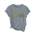 thumbnail image 4 of mfyjkho Tops Y Blusas Para Mujer, Blusa De Verano Con Cuello Redondo Y Manga Corta Con Estampado De Moda Para Mujer Tops De Gimnasio Para Mujer S, 4 of 4