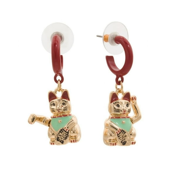 Betsey Johnson Cat Earrings Cat Telephone