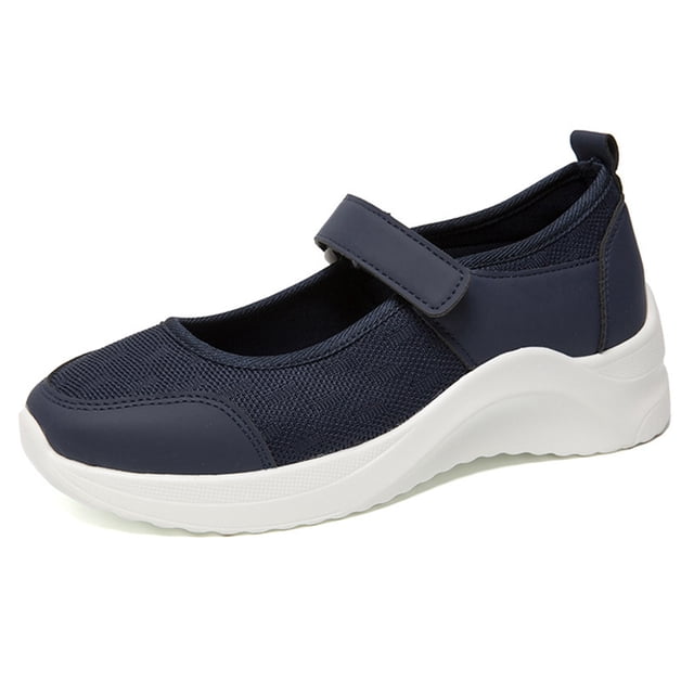 Chaussure de Cheville à Enfiler pour Femmes Épaisse Plateforme Baskets Tricotée Supérieure