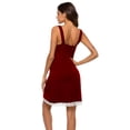 thumbnail image 3 of Camisón de mujer sin mangas ropa de dormir de encaje con cuello en V ropa de dormir suave Jersey lencería, 3 of 5