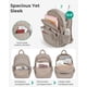 thumbnail image 3 of Mochila Quilted Resistente al Agua para Laptop 15.6" BAGSMART Camel, 3 of 7