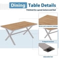 thumbnail image 5 of JOIVI 7-Piece Patio Dining Set, Outdoor Dining Furniture for 4-6 people, Stackable Patio Dining Chairs and Dining Table for Backyard, Deck( Tan & Stackable Chairs), 5 of 9