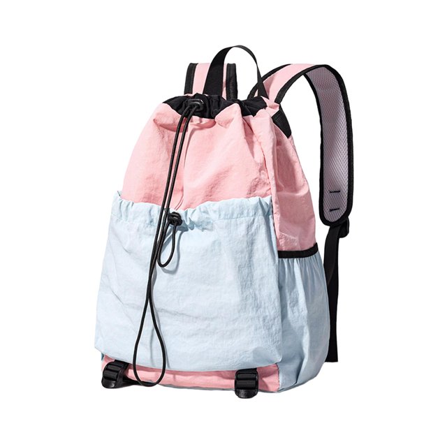 Almencla Drawstring Backpack Badminton Backpack Daypack Professional Tennis Racket Bag Racquet Carrying Bag for Pickleball Gym Fitness Blue Pink