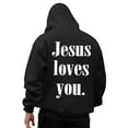 thumbnail image 2 of Mens Hoodies Pullover 2025 Fall Winter Long Sleeve Jesus Loves You Christian Hoodie with Pockets Hooded Sweatshirt, 2 of 6