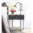 thumbnail image 2 of Armen Living Knight 1 Drawer Nightstand in Gray and Silver, 2 of 2