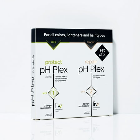 pH Plex Steps 1&2 Protect & Repair Hair Care Treatment - Use with Home Hair Color & Bleach Products - Salon Quality Professional Results at Home - Friends Kit (3 Sachets of Steps 1 & 2)