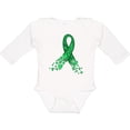 thumbnail image 3 of Inktastic Cerebral Palsy Awareness Green Ribbon Made of Hearts Boys or Girls Long Sleeve Baby Bodysuit, 3 of 5