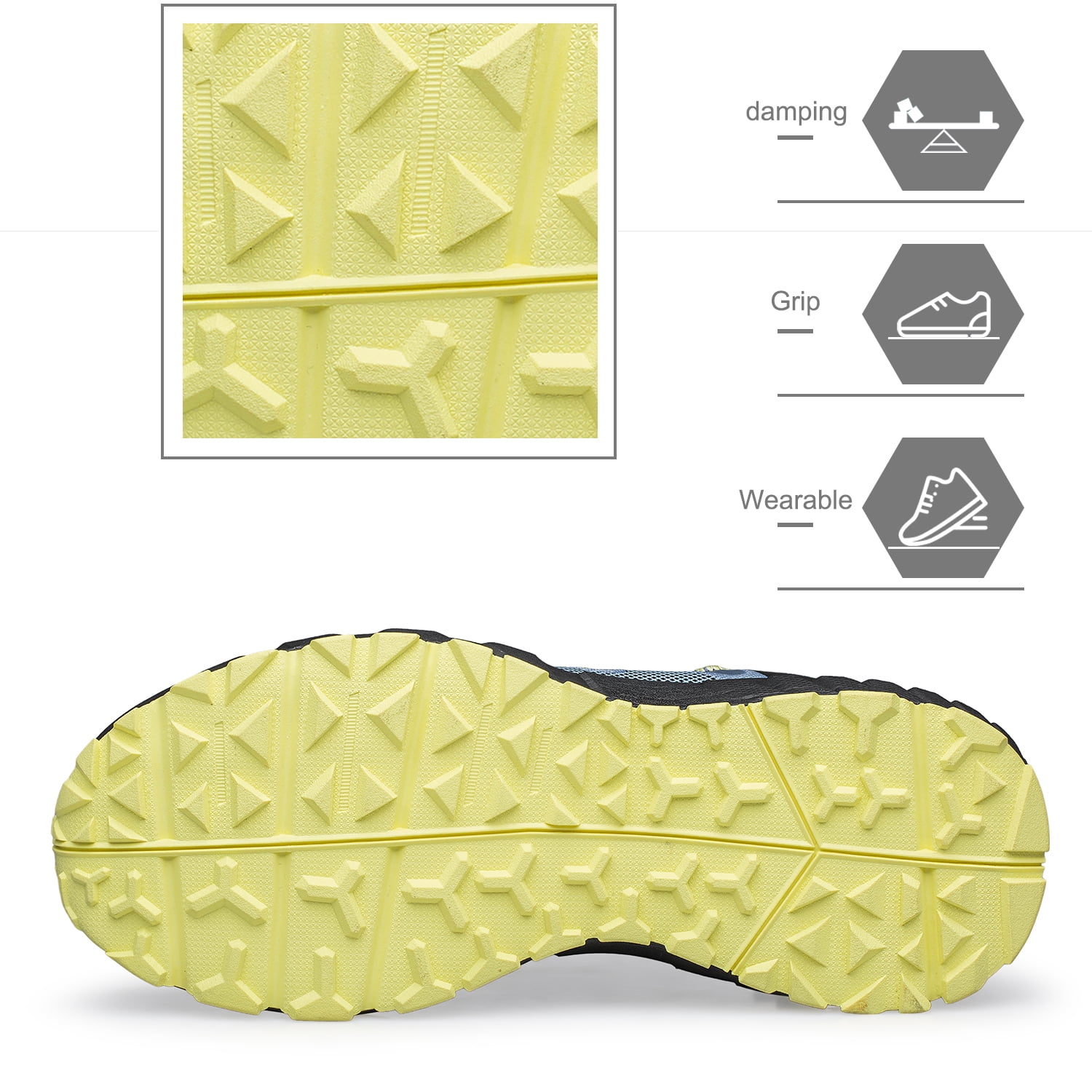 Men's Walking Shoes Hands Free Slip On Sneaker Strap Running Tennis Shoes for Flat Feet Plantar Fasciitis Workout Shoes Sky Blue Size 8