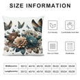 thumbnail image 5 of GOSMITH  Butterfly with Orchids in a Bouquet，Pillow Cute Design Home Sofa Decorative Cushion Cover Square,Blue and Black, 5 of 5