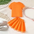 thumbnail image 5 of Kogui Toddler Girl Skirt and Top Set Toddler Girls Clothing Print T Shirt Top Cute Skirts Summer Short Set 2T 3T (Orange,2-3 Years), 5 of 9
