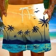 thumbnail image 5 of Midsumdr Mens Shorts Hawaiian Holiday Style Printing Casual Beach Shorts Summer Fashion Loose Plus Size Drawsting Shorts with Pockets, 5 of 7