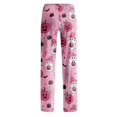 thumbnail image 5 of Pink Halloween Pajamas Womens Pajama Pants Drawstring Wide Leg Pj Bottoms Cute Funny Lounge Sleepwear S, 5 of 6