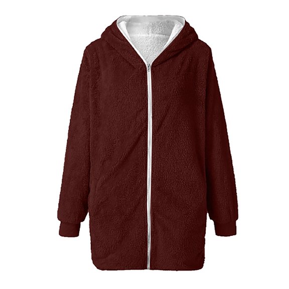 Lindreshi Cardigan Sweaters for Women Womens Solid Oversized Zip Down Hooded Coat Cardigans Outwear with Pocket