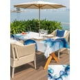thumbnail image 5 of Outdoor Tablecloth with Umbrella Hole for Patio/Picnic/Party/Camping, Blue Marble Stone Waterproof Table Cloth Rectangle Table Cover Washable, Ink Splash Country Marble Abstract (60"x 120"), 5 of 8